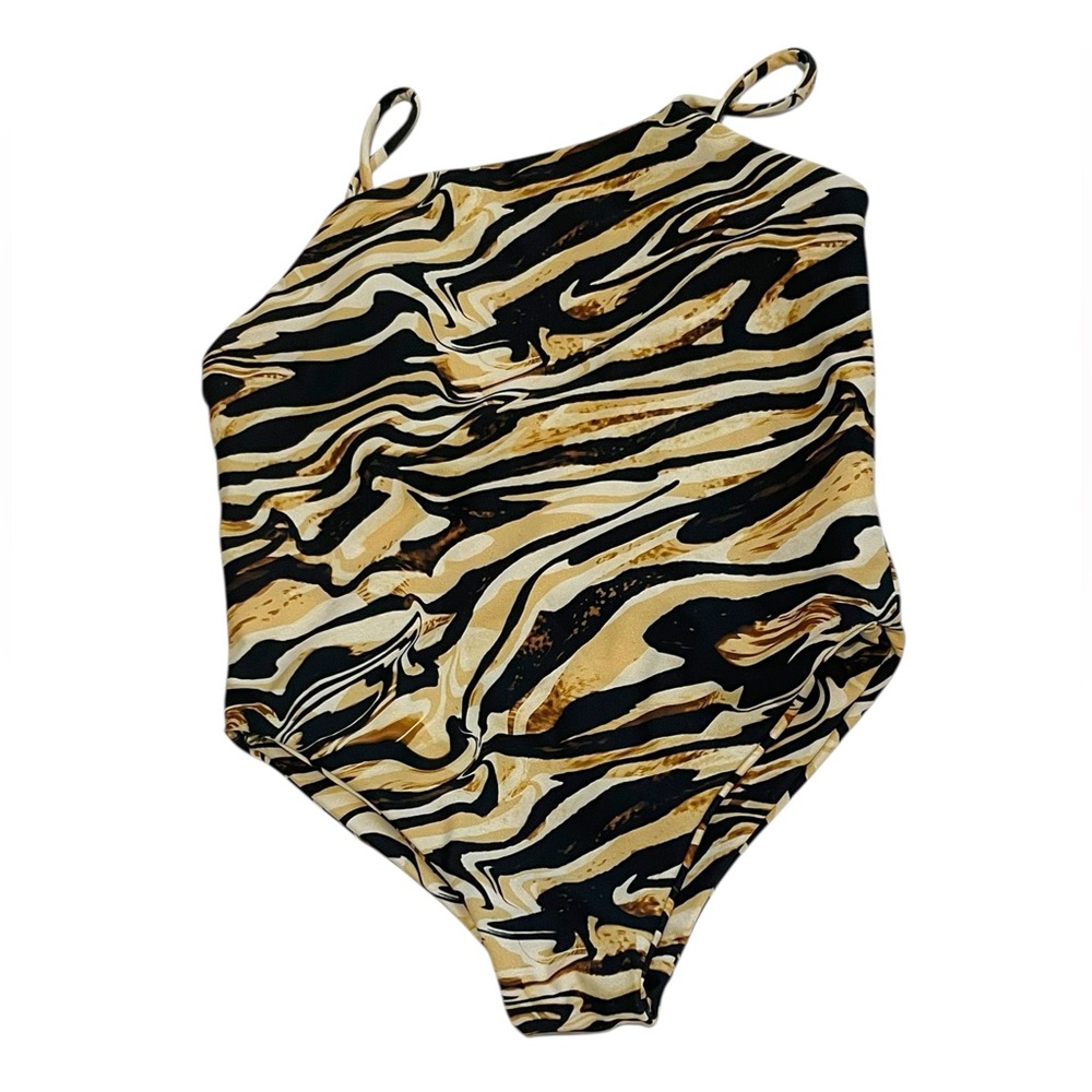 Skatie Kids One Piece Swimsuit Abstract Marble Print Size 5/6 NWOT
